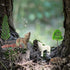 Sratte 26 Pcs Woodland Wolf Figurines Kit - Model Trees with Wolf Figurine for Diorama Project and Cake Toppers