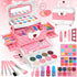 Kids Makeup Kit for Girls, Real Washable Makeup Toys, Princess Birthday Gift, Makeup Vanities for Ages 4-9