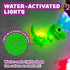 6 Pack Tub Works Dinos Dinosaur Light Up Bath Toys, | Water-Activated Light Up Toys Flash & Change Color | Easy-Grip