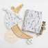 Miaoberry Forest Organic Muslin Swaddle Blankets for Baby Boy with Matching Hat