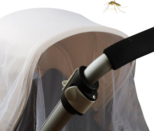 Mosquito and Bug Net for Baby Strollers, Bassinets, Cradles and Car Seats – Insect Net Safe Mesh White Buggy Cover for Pushchairs, Prams, and Carrycots