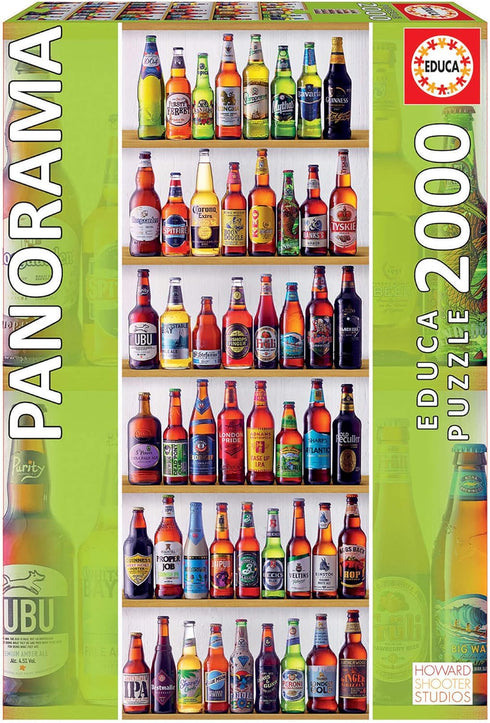 Educa Beers of The World Panorama Puzzle - 2000 Pieces, Multicolor (18010)