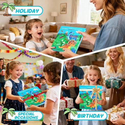 CHICAUP 3-5 4-8, Paint with Water Coloring Books for Kids, Mess Free Watercolor Painting Kit Painting Activity for Kids