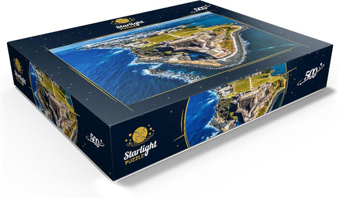 MyPuzzle Premium 500 Piece Jigsaw Puzzle, Aerial View of Castillo San Felipe Del Morro, Puerto Rico