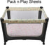 Pack n Play Playard Fitted Sheets 2 Pack Set for Baby Girl, Soft Stretchy Jersey Knit Portable Mini Crib Cover, Pink