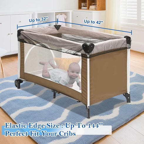 South to East Mosquito Net for Stroller with Drawstring, Baby Bug Netting with Storage Bag, Breathable & Portable