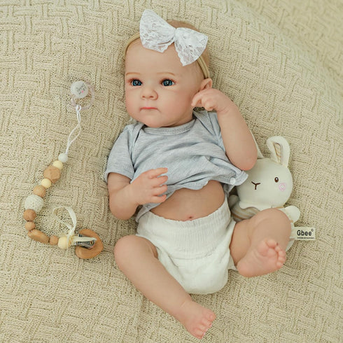 20 Inch Set 3+ WOOROY Realistic Reborn Baby Dolls - Lifelike Newborn Baby Girl with Full Vinyl Body, Real Life Baby