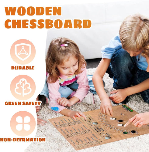 Baseball Dice Board Game for Kids Adults Gift Wooden Fun Baseball Board Game with dice for Game Nights, Parties,Holiday