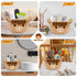0rganizer 10.7"D 4.4"H Highland Cute Cow Basket for Nursery, Small Shower Gift Basket, Round Woven Rope Cotton Storage
