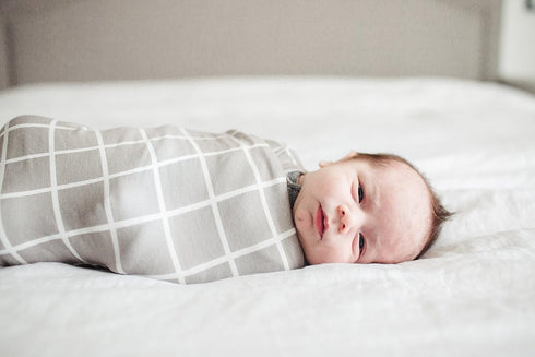 Copper Pearl Large Midway Knit Baby Swaddle Blanket