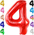 KatchOn Giant Red Number 4 Balloons, 40 Inch, 4th Birthday Balloons for Boys and Girls, Anniversary Decorations