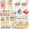 YOUHORYA 196Pcs Mini Shopping Cart Basket Trolley Grocery Game Model Miniature Drink Bottle