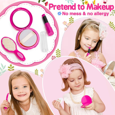 3+ 3+ Officygnet Play Purse Toy for Girls Years Old, Toddler Purse Girl Toys with Pretend Makeup Kit, Pretend Princess