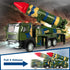 Youlechen 3-6 Military Missile Launch Truck Toy, with Lights Sounds and Pull Back Army Car, Alloy Die-cast Simulated