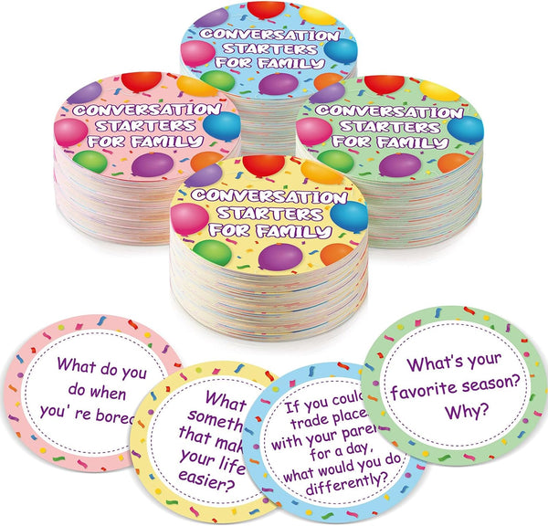 100 Pcs Family Conversation Cards - Fun Conversation Starters for Kids, Adults, and Family Road Trips