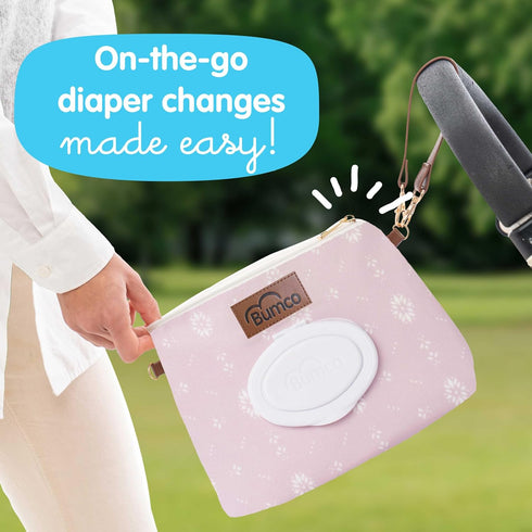 Bumco Diaper Clutch Bag - Portable Wipes Dispenser & Diaper Holder, Airtight Travel Baby Wipes Case, Wipe Dispenser