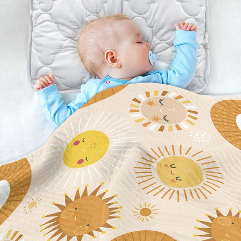 KICPOAY 30x40 Inch Swaddle Blanket for Cute Boho Sun Baby Receiving Blanket Muslin Baby Swaddles Soft Cotton Breathable