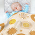 KICPOAY 30x40 Inch Swaddle Blanket for Cute Boho Sun Baby Receiving Blanket Muslin Baby Swaddles Soft Cotton Breathable