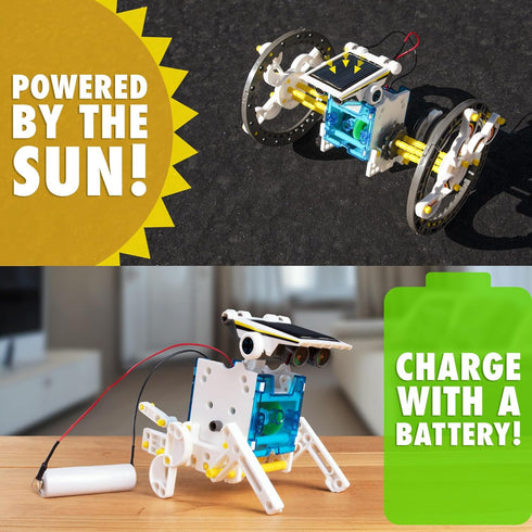 SolarBot.14, 10+ Teach Tech Transforming Solar Robot Kit, STEM Learning Toys for Kids