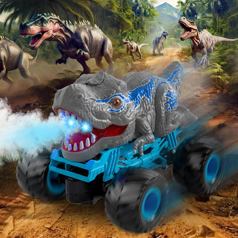 2.4Ghz 3 4 5 6 7 8 Bennol Remote Control Dinosaur Car for Boys Kids, RC Dinosaur Truck for Toddlers, Electric Hobby RC