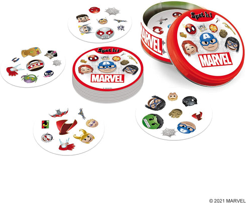 Zygomatic Spot It! Marvel Emojis, Fast-Paced Matching Card Game for Kids and Adults, 2-8 Players