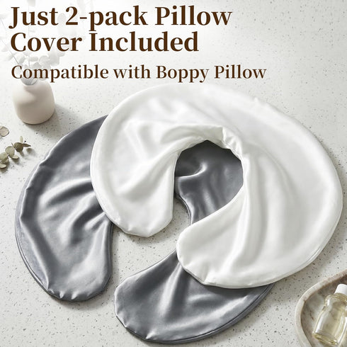 2 Pack Pro Goleem Satin Nursing Pillow Cover Soft Silk Feeling Feeding Pillow Slipcover for Breastfeeding Moms Fits