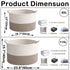 65L Large Woven Cotton Rope Blanket Basket with Handles, Laundry Hamper Storage Bin for Pillows, Clothes, Bedroom