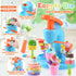 WeeHomm 4 1 Set 3+ 24 in Color Dough Kitchen Creations with Ice Cream/Cake/Noodle/Hamburger Maker Machine, Arts Crafts