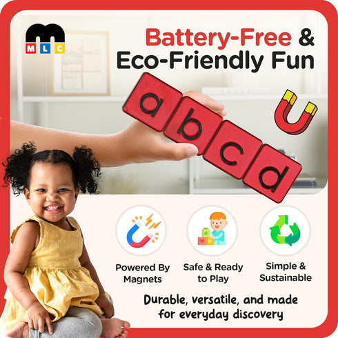 Set Learn Your Lowercase! Self-Correcting Magnetic Alphabet Lowercase Letters Helps Young Learners Learn The Basics