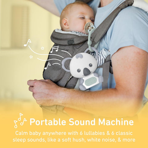 Pure Enrichment PureBaby Hanging Koala Sound Machine - Portable Travel Sleep Aid/Night Light & Detachable Hanging Ring