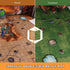 Set 2-Sided Set, CZYY Foldable Battle Mat with DM Screen, Game Tokens, Dice - Wet & Dry Erase Terrain, Ultimate DND