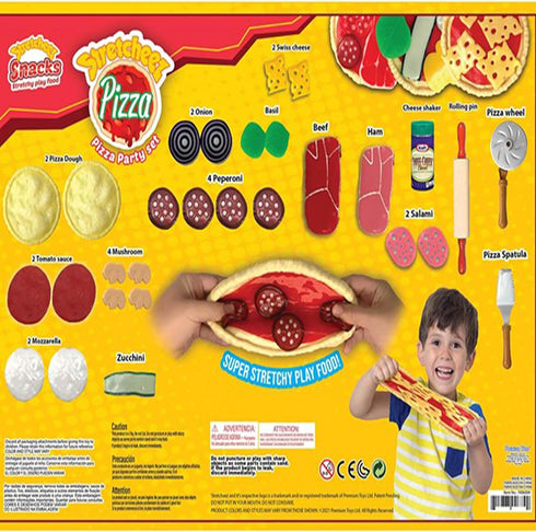 Set Stretcheez Pizza Party - Realistic and Squishy Play Food for Kids