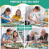 2 Pack 300 8-10 10-12,Glossy Gift,20.5x15 Piece Puzzle for Adults, Garden Dogs Seaside Porch Jigsaw Puzzle