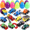Twister.CK 12 Pcs Easter Eggs Prefilled with Pull Back Cars for 3-6 Year