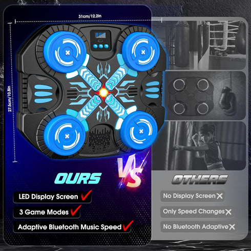 Toy-3 14 4 5 6 7 8 9 10 Boxing Machine with Music for Kids Sports Game Modes & Levels, Year Old Boy Girl Toys Birthday