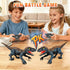 3-5 4-7 8-12+, 2.4GHz Sunrad Mini Remote Control Dinosaur Toys for Kids Age RC Robot Dinosaur with Light & Roar & Auto