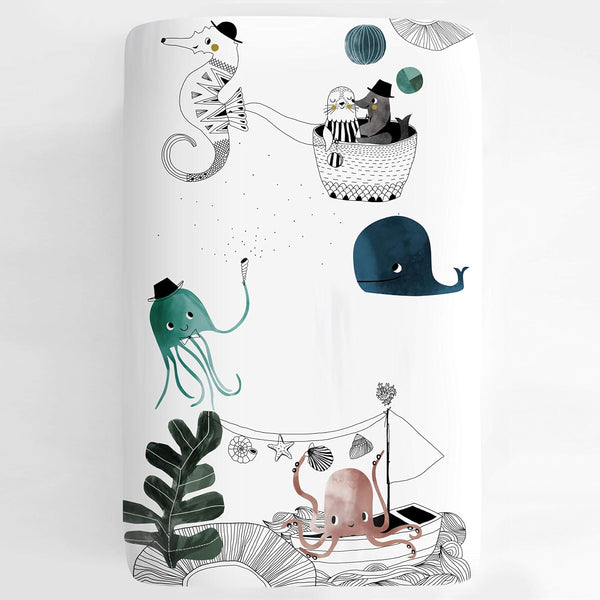 Mini Crib Sheets by Rookie Humans: 100% Cotton Sateen. Complements Modern Nursery