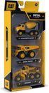 CAT Construction Toys, Die Cast Metal 3 Pack Vehicles - Dump Truck, Cement Mixer, Grader for Ages 3+