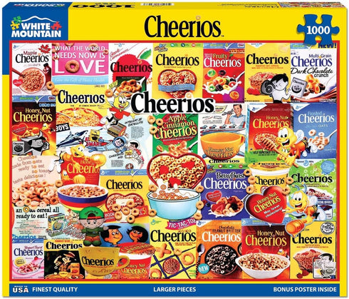 White Mountain Cherrios, 1000 Piece Jigsaw Puzzle for Adults, Children, Grandparents