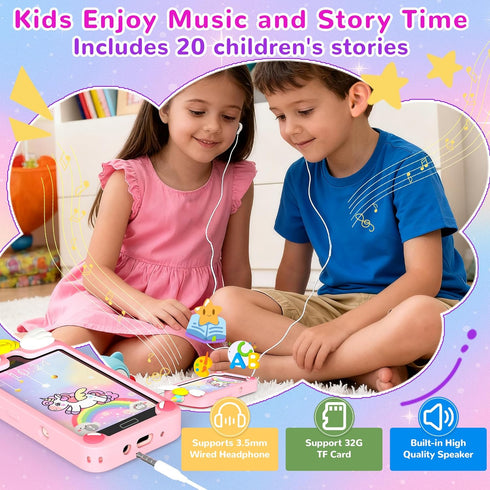 YIFOCO 3 4 5 6 7 8 9 10 4" Kids Smart Phone for Girls, Toddler Birthday Gifts for Girl Year Old, Kids Toy Cell Phone