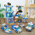 WishaLife City Police Station Toy Building Set - Police Car, Helicopter, Boat, Prison, Fun Gift for Kids 6+