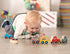 B. toys- 6 Little Wooden Toy Cars- Free Wheee-Lees- Vehicles- Colorful Car Play Set for Toddlers, Kids- 1 Year +