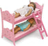 Toy Blossoms and Butterflies Doll Bunk Bed by Badger Basket - Pink with Ladder and Bedding for 20 inch Dolls