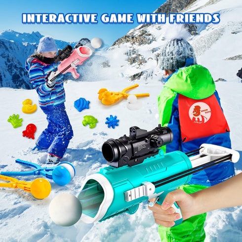 28 Pack Snow Toys-Snowball Maker Toy for Kids Winter Outdoor Toys with Snowball Launcher, Duck Snowball Maker, Animal