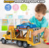 3 4 5 6 7 8 15" Bstoyder Kids Toys for Years Old Boys, Farm Transport Truck Toy with Lights, Sounds, Toddler Friction