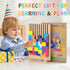 BSADIY 3D 3-6 Montessori Wooden Stacking Puzzle Toy, Colored Russian Block Stacking Jigsaw Puzzle Toy, Giant Building