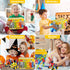 Afomida 156 Set Playset 3+ (2) PCS Creative Building Blocks Building Toy - Featuring Storage, Includes Dinosaur, Robot
