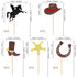30 PCS Cowboy Cupcake Toppers, Glitter HorseShoe Cowboy Hats & Boots Picks for Western Theme Baby Shower Party