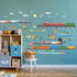 Train Wall Decals for Kids by Lipastick - Educational Railroad Wall Stickers for Boys and Girls - Peel and Stick