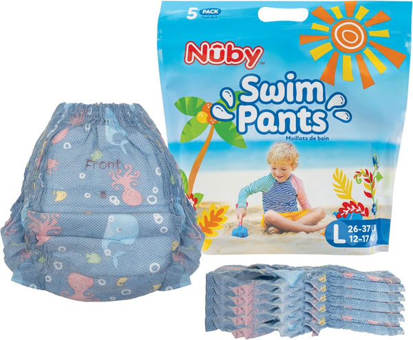 Nuby Swim Pants for Toddlers - 5 Pack - Toddler Swim Diapers